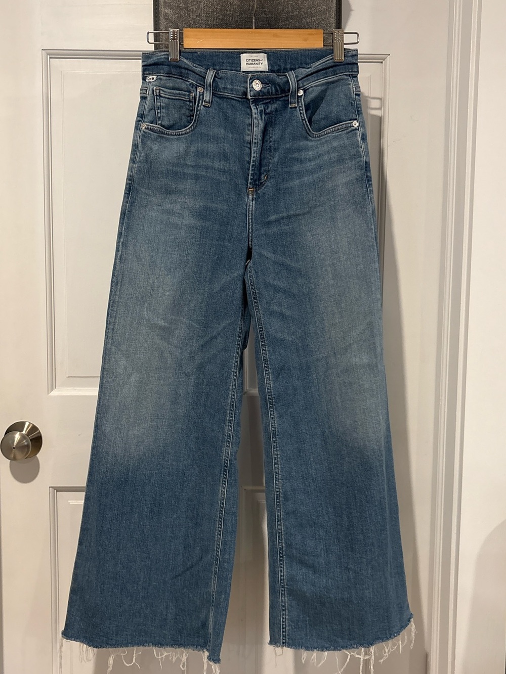 Citizens Of Humanity Lyra Medium Blue Wide-Leg Jeans 26